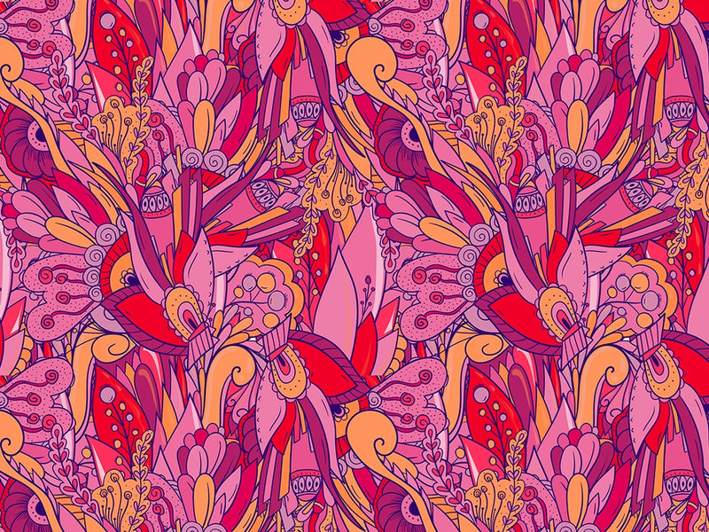 Persephones Pomegranate Floral Vinyl Wrap Pattern~Rwraps Series 914 Digitally Printed Vinyl Wrap~0