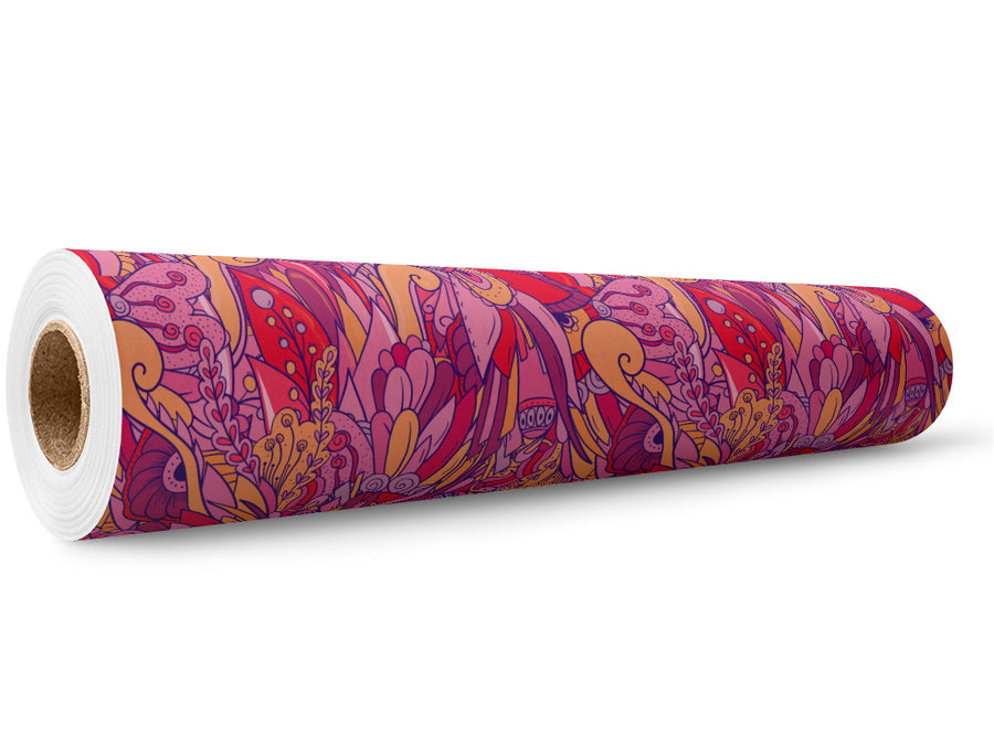 Persephones Pomegranate Floral Wrap Film Wholesale Roll~Rwraps Series 914 Digitally Printed Vinyl Roll~5