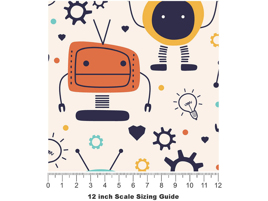 Pet TV Science Fiction Vinyl Film Pattern Size 12 inch Scale~Rwraps Pet TV Science Fiction Sizing Chart~2