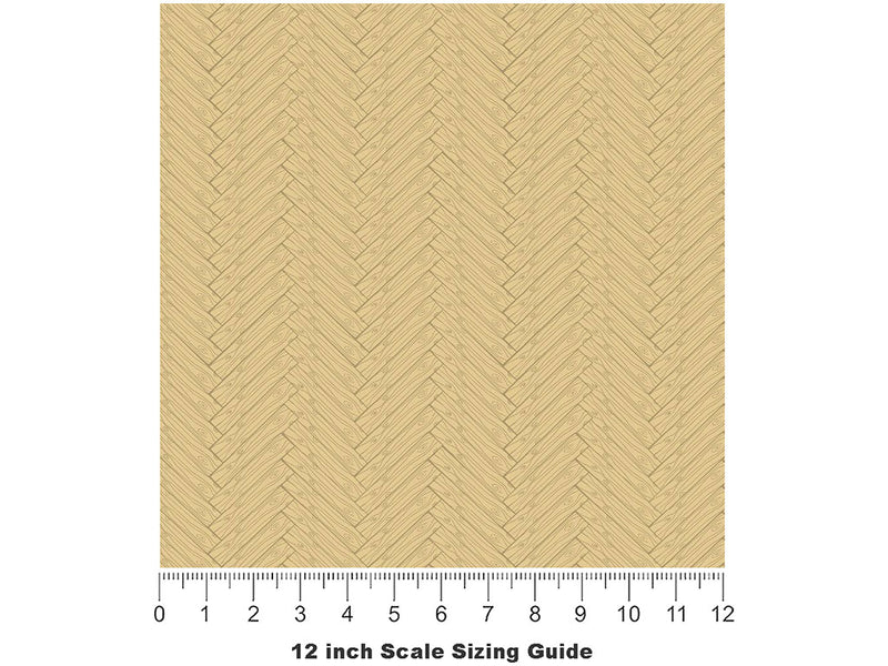 Pickled Oak Stain Wooden Parquet Vinyl Film Pattern Size 12 inch Scale~Rwraps Pickled Oak Stain Wooden Parquet Sizing Chart~3
