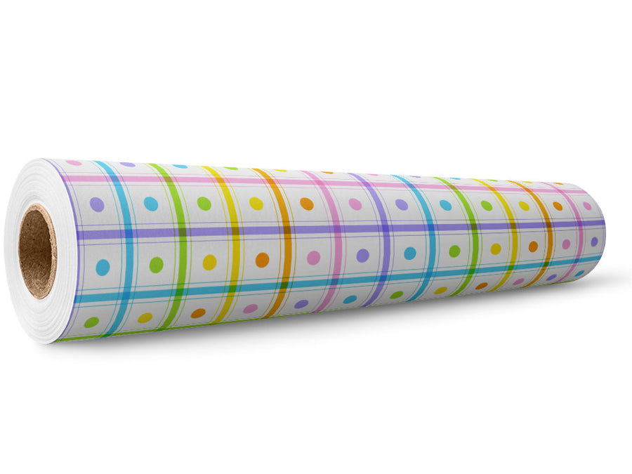 Picnic Date Polka Dot Wrap Film Wholesale Roll~Rwraps Series 914 Digitally Printed Vinyl Roll~5
