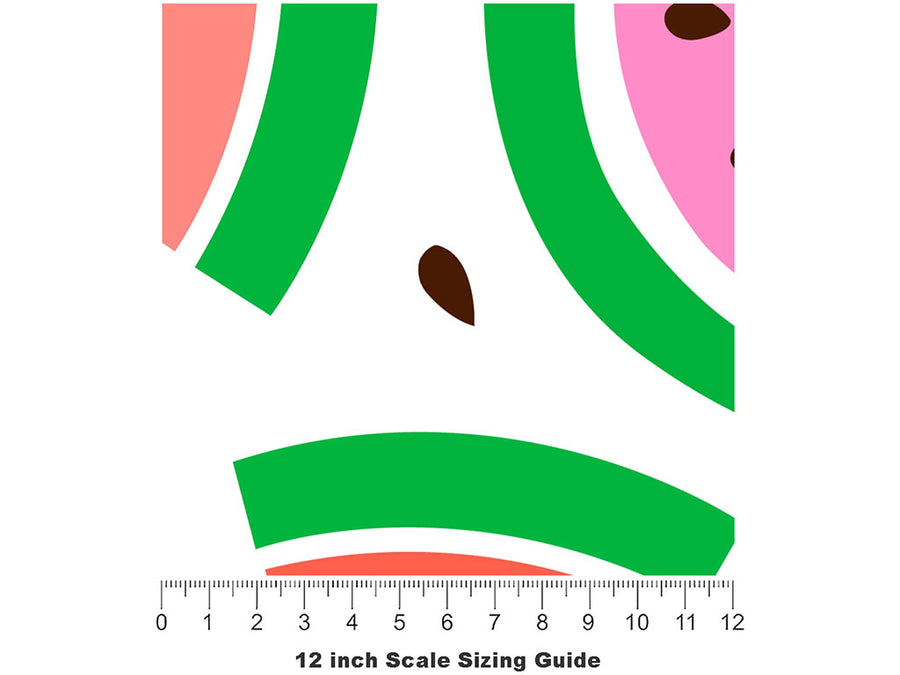Picnic Variety Fruit Vinyl Film Pattern Size 12 inch Scale~Rwraps Picnic Variety Fruit Sizing Chart~2