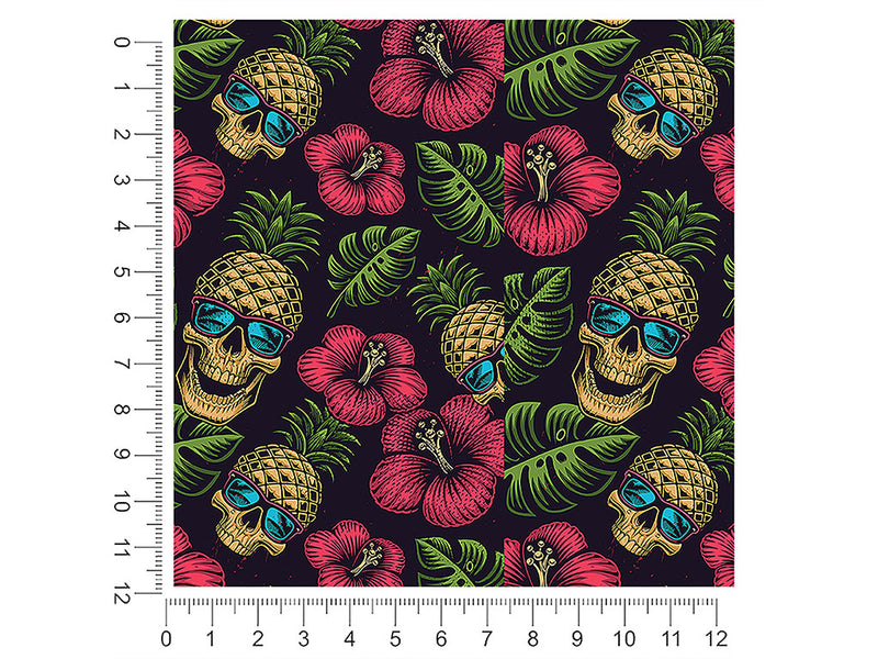 pineapple head skull and bones 1ft x 1ft Craft Sheets