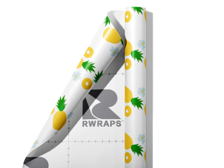Pineapple Parade Fruit Wrap Film Sheets~Rwraps Series 914 Pineapple Parade Fruit Scrolled Sheet~3