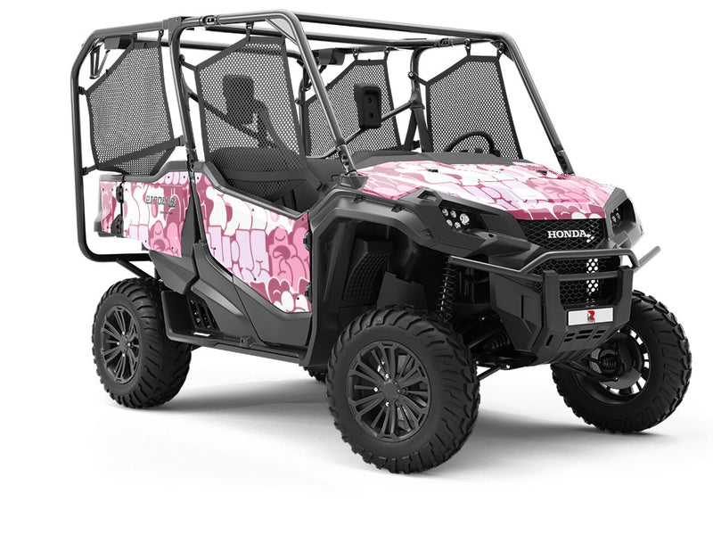 Pink Bubbled Graffiti Utility Vehicle Vinyl Wrap