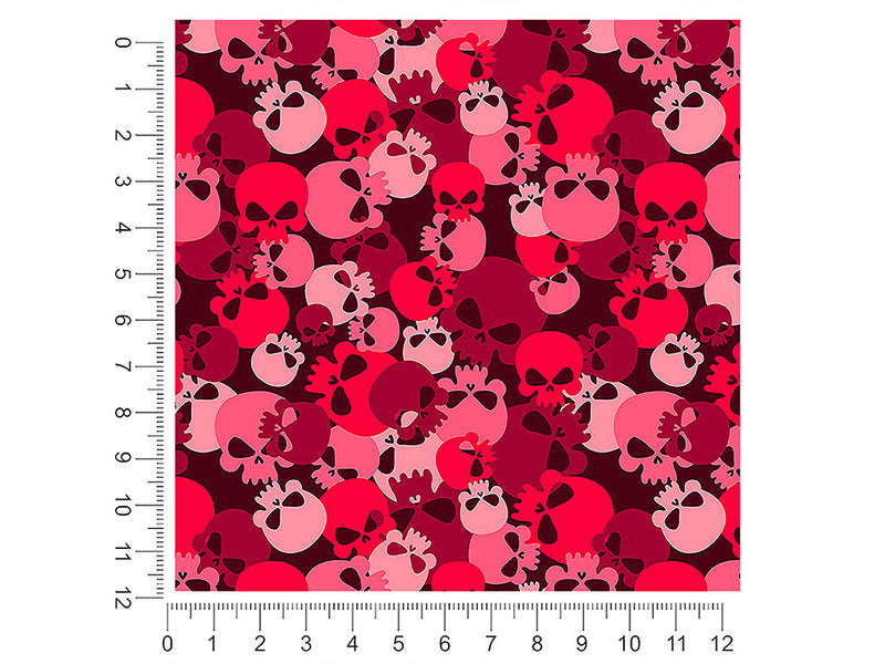pink calvaria skull and bones 1ft x 1ft Craft Sheets