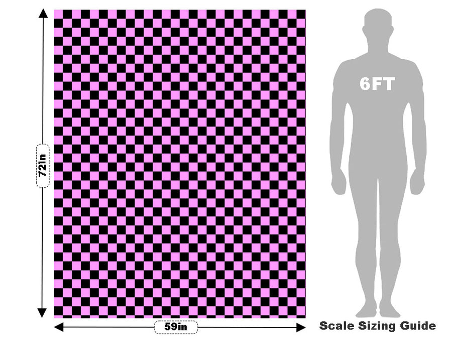 Pink Checkered Vehicle Wrap Scale~Rwraps Series 914 Pink Checkered Measurements~2
