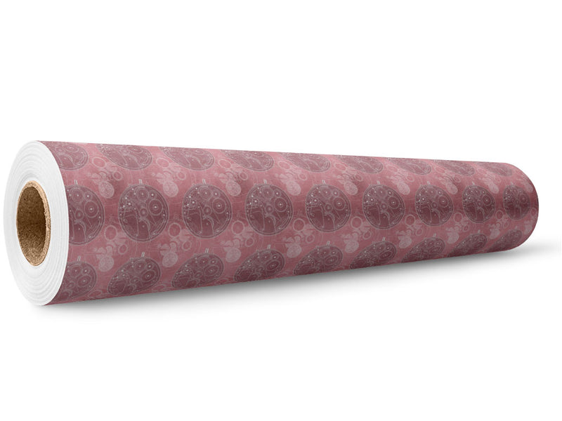 Pink Clockwork Steampunk Wrap Film Wholesale Roll~Rwraps Series 914 Digitally Printed Vinyl Roll~5