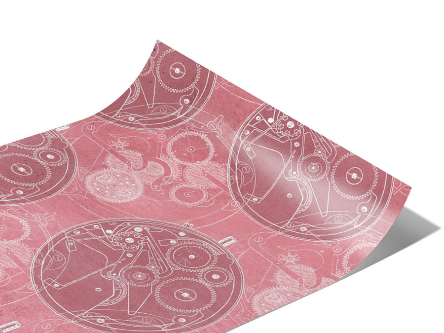 Pink Clockwork Steampunk Vinyl Wraps~Rwraps Series 914 Digitally Printed Vinyl Wrap~0