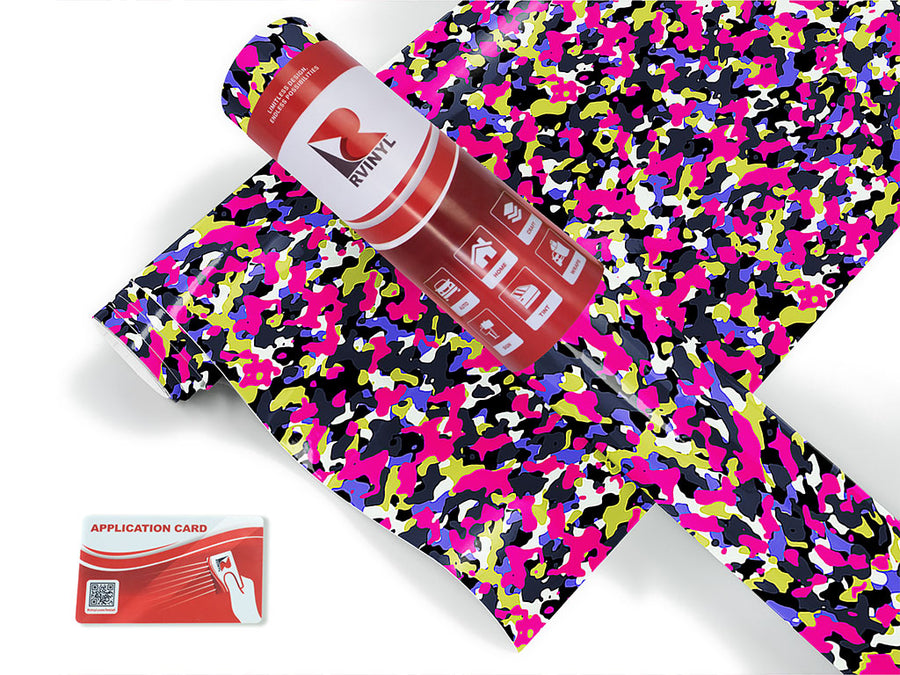 pink confetti camouflage Craft Vinyl Roll