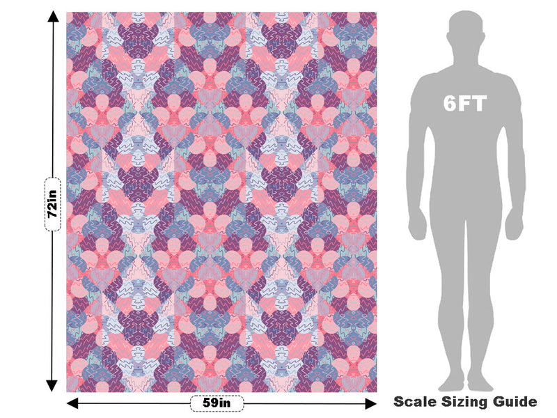 Pink Confusion Mosaic Vehicle Wrap Scale~Rwraps Series 914 Pink Confusion Mosaic Measurements~1