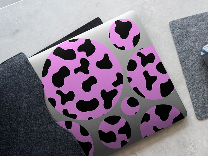 pink cow animal print DIY Laptop Stickers