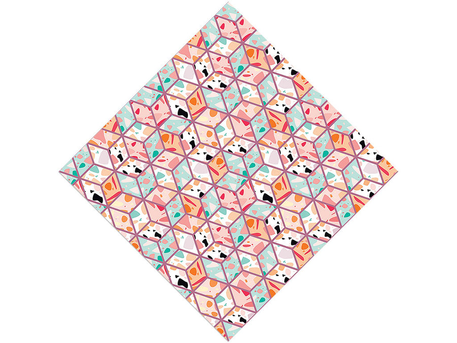 Pink Cube Tile Vinyl Wrap Pattern
