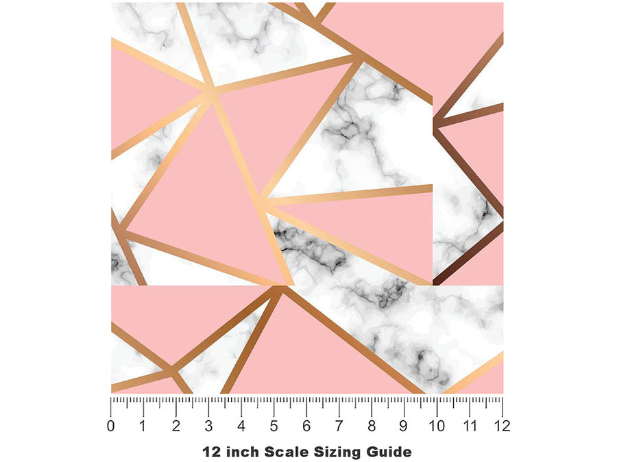 Pink Cutouts Tile Vinyl Film Pattern Size 12 inch Scale~Rwraps Pink Cutouts Tile Sizing Chart~3