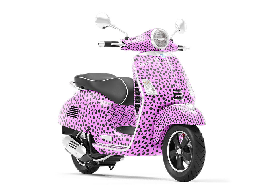 Pink Dalmation Vespa Scooter Wrap Film