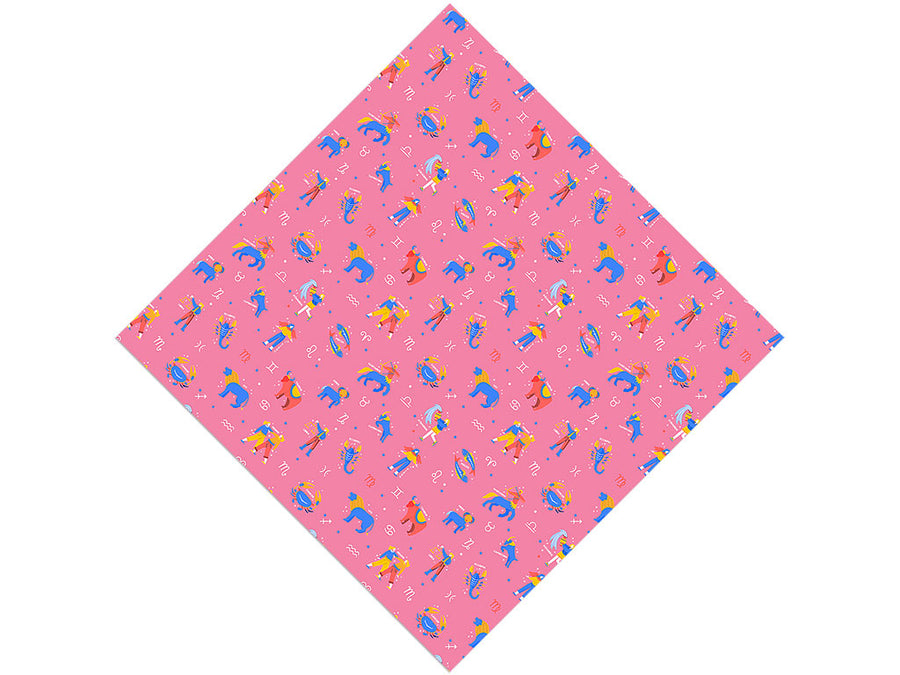 Pink Friends Astrology Vinyl Wrap Pattern