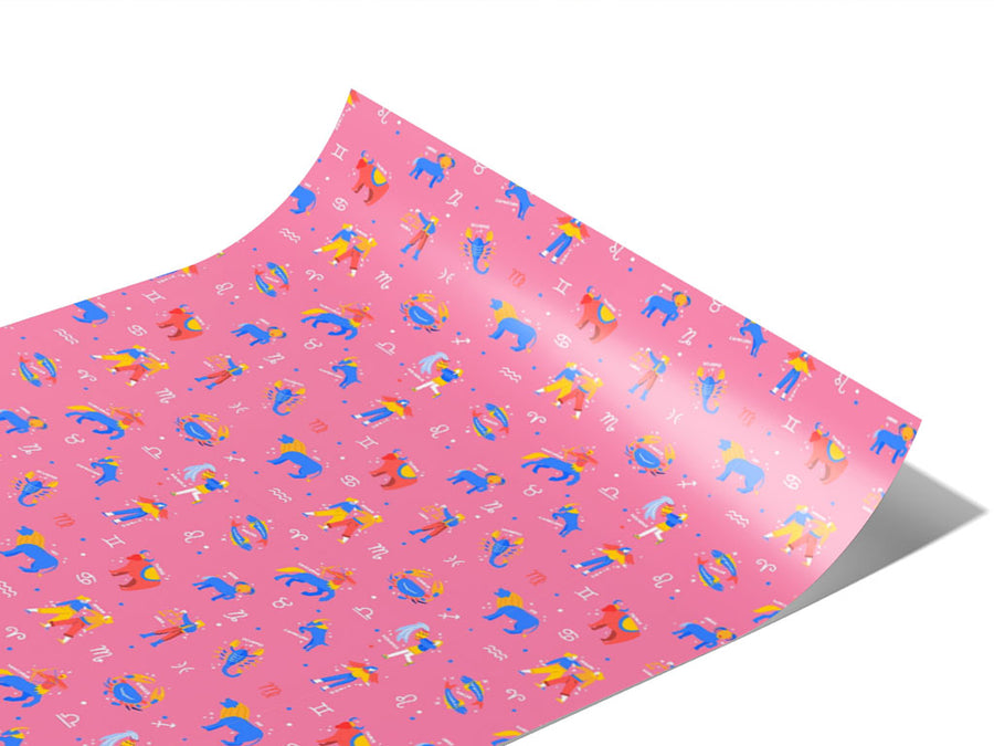 Pink Friends Astrology Vinyl Wraps~Rwraps Series 914 Digitally Printed Vinyl Wrap~0