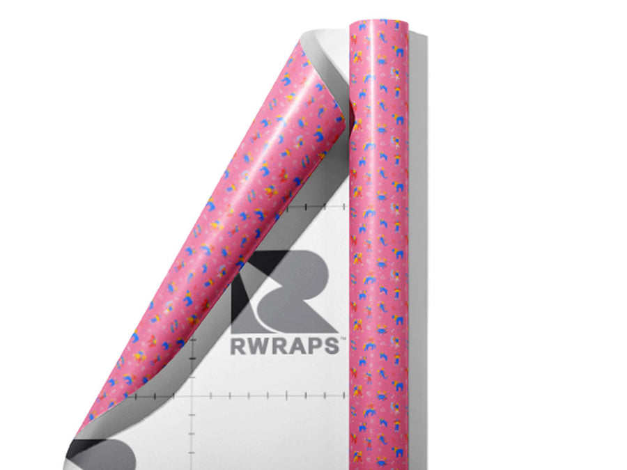 Pink Friends Astrology Wrap Film Sheets~Rwraps Series 914 Pink Friends Astrology Scrolled Sheet~3