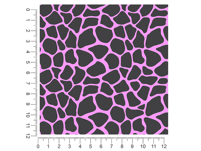 pink giraffe animal print 1ft x 1ft Craft Sheets