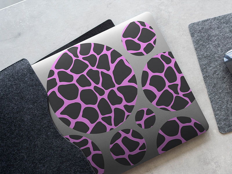 pink giraffe animal print DIY Laptop Stickers