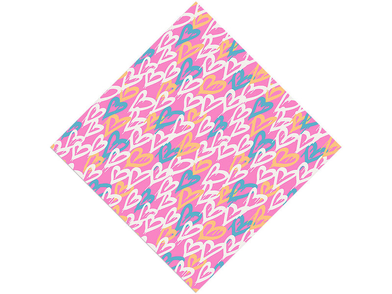 Pink Hearts Graffiti Vinyl Wrap Pattern