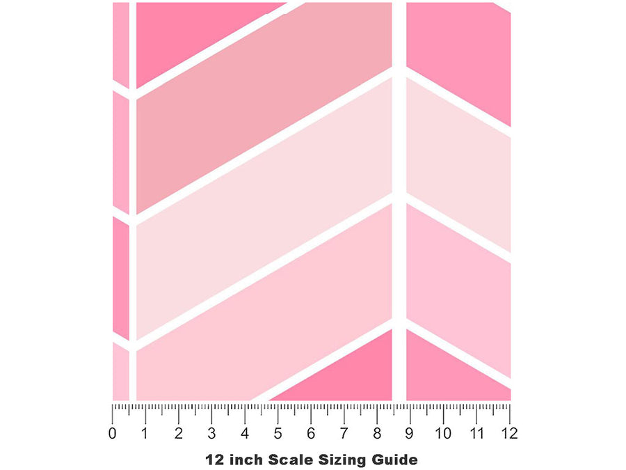 Pink Brick Vinyl Film Pattern Size 12 inch Scale~Rwraps Pink Brick Sizing Chart~3