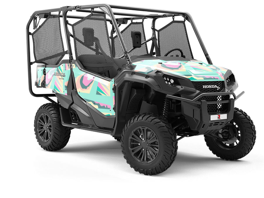 Pink Invader Mosaic Utility Vehicle Vinyl Wrap