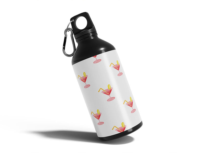 pink lemon alcohol Water Bottle DIY Stickers