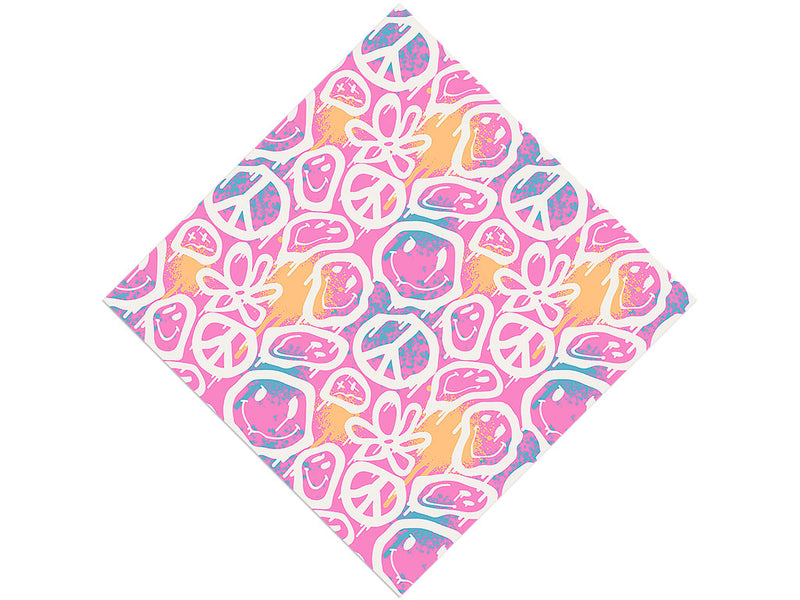 Pink Peace Graffiti Vinyl Wrap Pattern