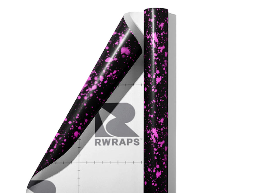 Pink Pollock Paint Splatter Wrap Film Sheets~Rwraps Series 914 Pink Pollock Paint Splatter Scrolled Sheet~3