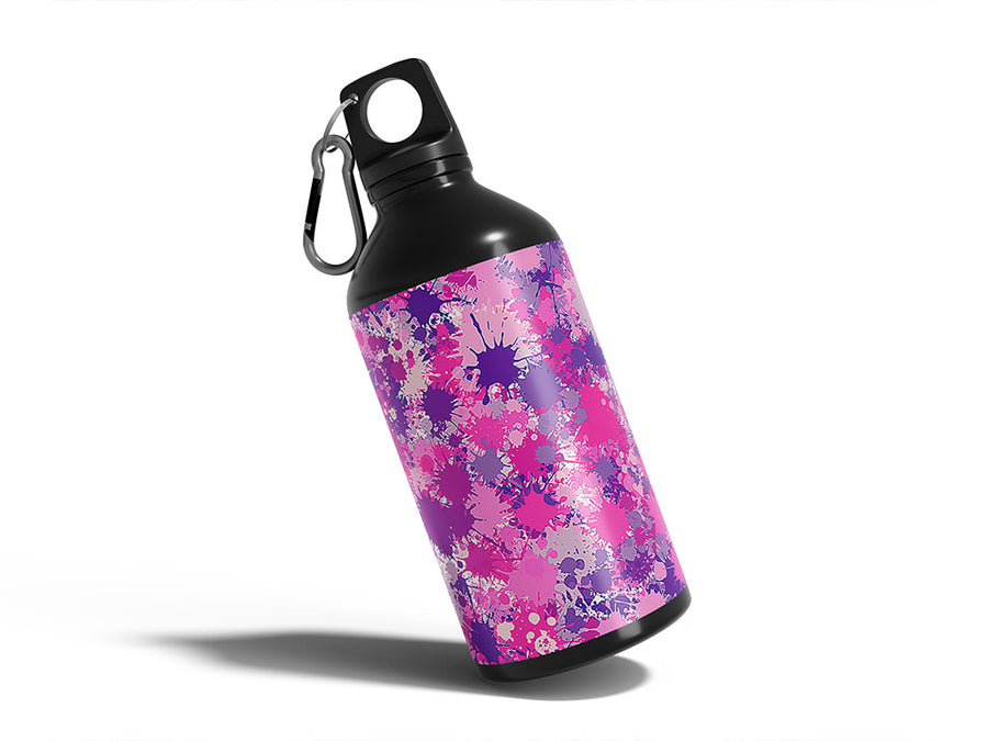 pink power paint splatter Water Bottle DIY Stickers