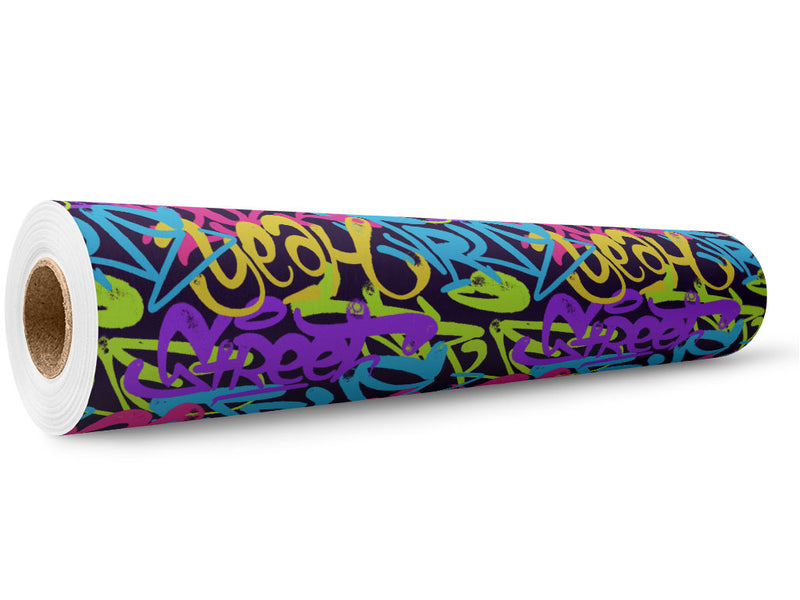 Pink Record Graffiti Wrap Film Wholesale Roll~Rwraps Series 914 Digitally Printed Vinyl Roll~5
