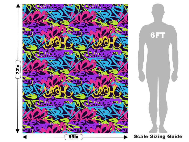 Pink Record Graffiti Vehicle Wrap Scale~Rwraps Series 914 Pink Record Graffiti Measurements~2