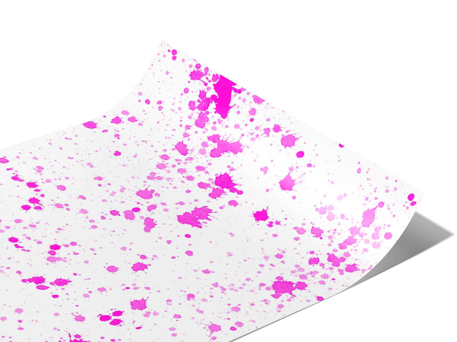 Pink Spill Paint Splatter Vinyl Wraps~Rwraps Series 914 Digitally Printed Vinyl Wrap~0