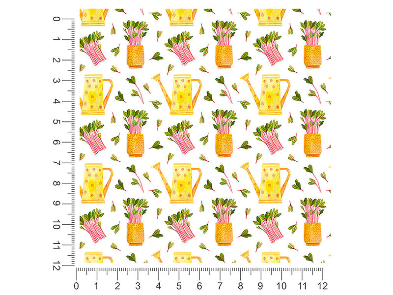 pink sprouts gardening 1ft x 1ft Craft Sheets