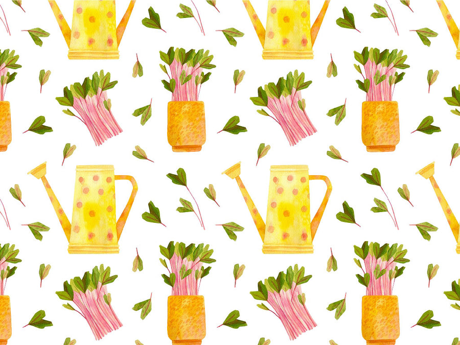 Pink Sprouts Gardening Vinyl Wrap Pattern~Rwraps Series 914 Digitally Printed Vinyl Wrap~0