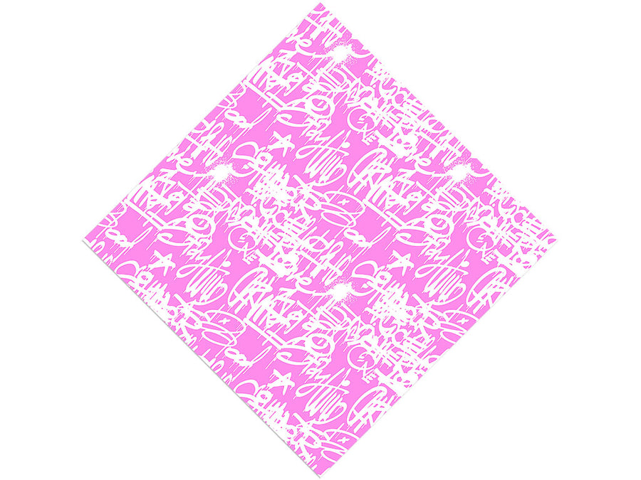 Pink Styling Graffiti Vinyl Wrap Pattern