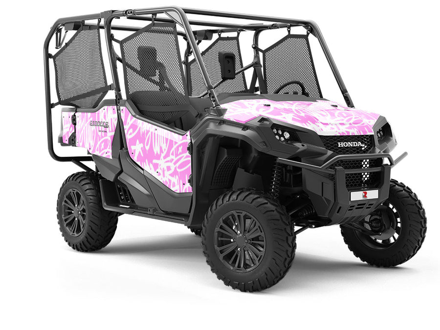 Pink Styling Graffiti Utility Vehicle Vinyl Wrap