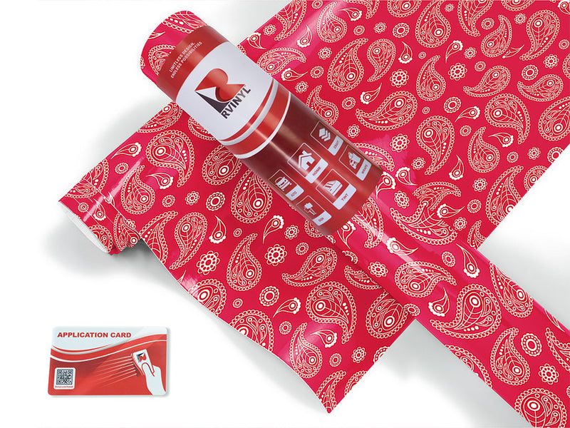 pink swirls paisley Craft Vinyl Roll