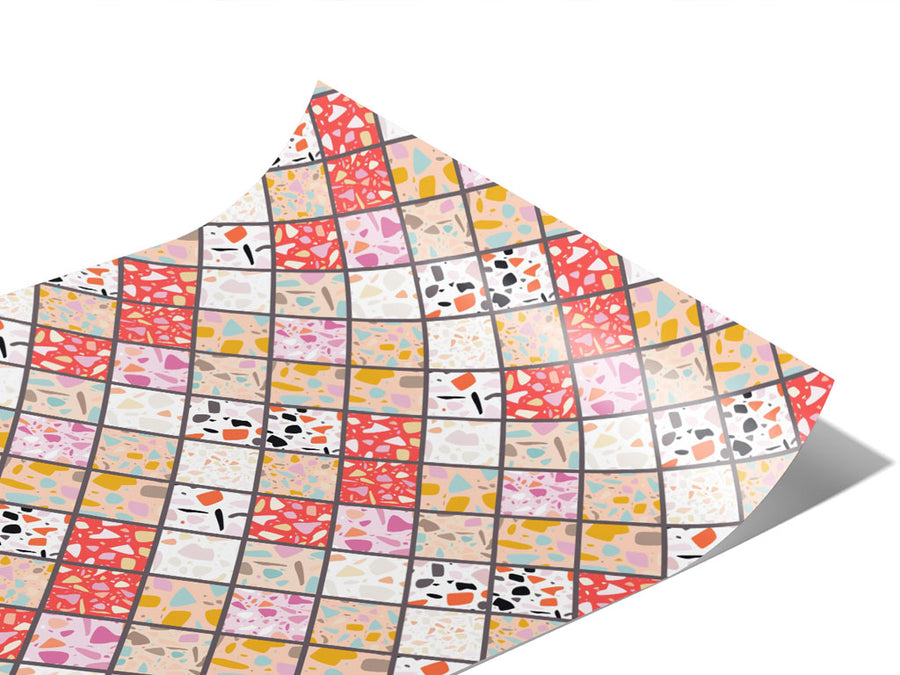 Pink Tile Vinyl Wraps~Rwraps Series 914 Digitally Printed Vinyl Wrap~1