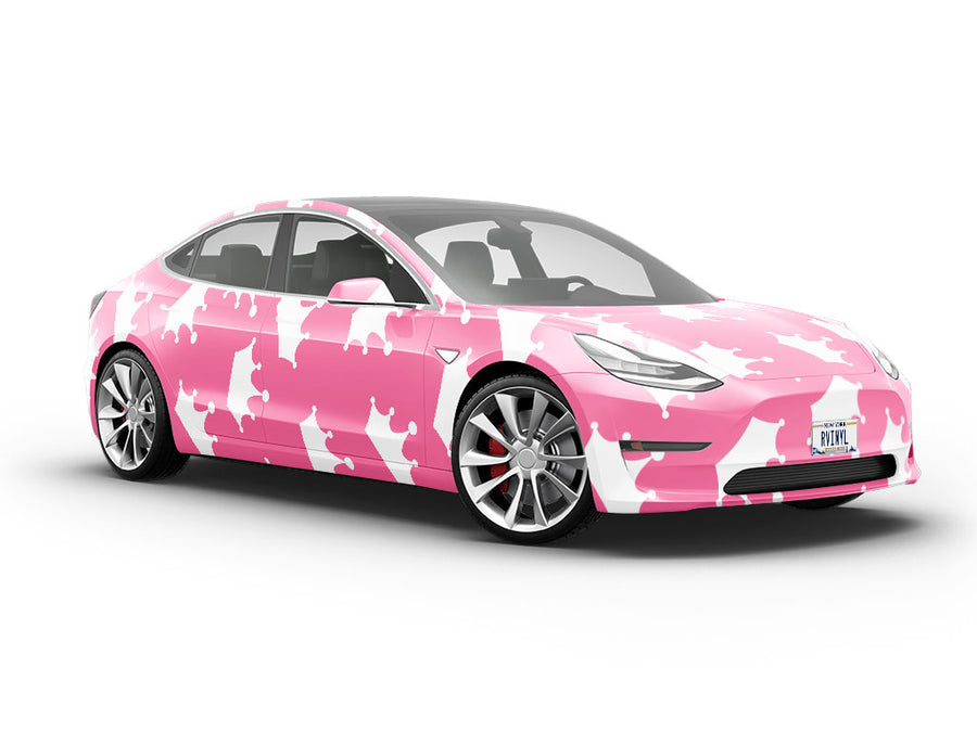 Pink Tiaras Fantasy Vehicle Vinyl Wrap