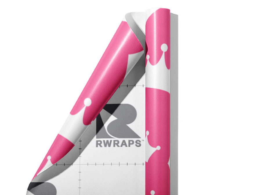 Pink Tiaras Fantasy Wrap Film Sheets~Rwraps Series 914 Pink Tiaras Fantasy Scrolled Sheet~3
