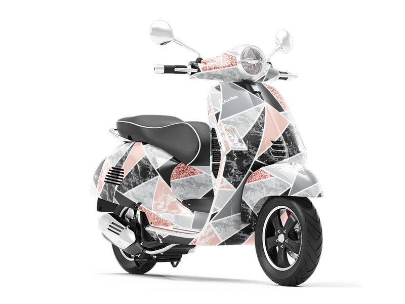Pink Triangles Tile Vespa Scooter Wrap Film