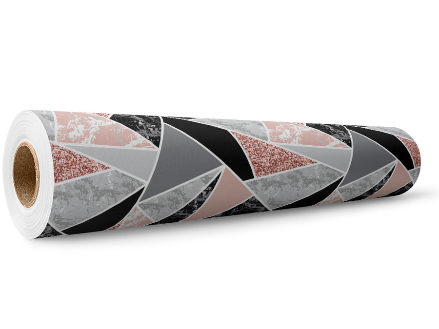 Pink Triangles Tile Wrap Film Wholesale Roll~Rwraps Series 914 Digitally Printed Vinyl Roll~5