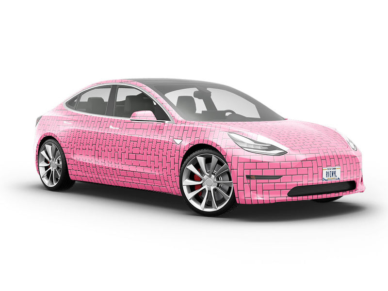 Pink Brick Vehicle Vinyl Wrap