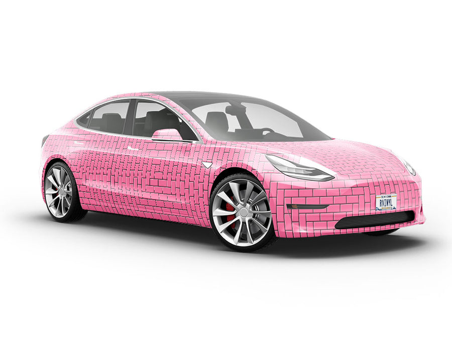 Pink Brick Vehicle Vinyl Wrap