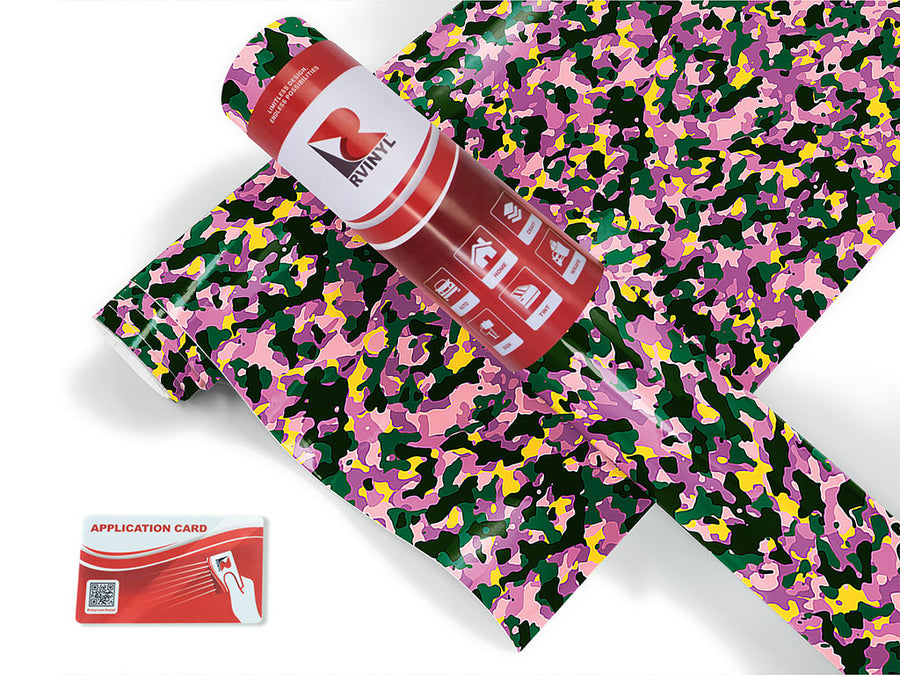 pink woodland camouflage Craft Vinyl Roll