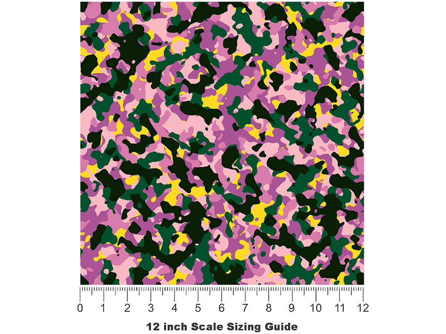 Pink Woodland Camouflage Vinyl Film Pattern Size 12 inch Scale~Rwraps Pink Woodland Camouflage Sizing Chart~3
