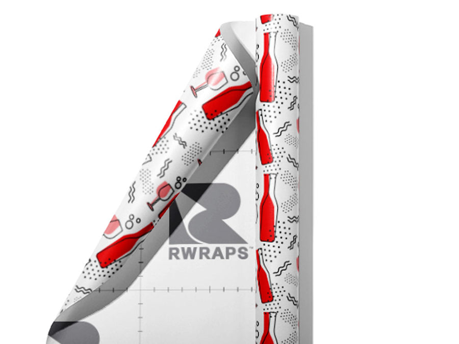 Pinot Noir Alcohol Wrap Film Sheets~Rwraps Series 914 Pinot Noir Alcohol Scrolled Sheet~3