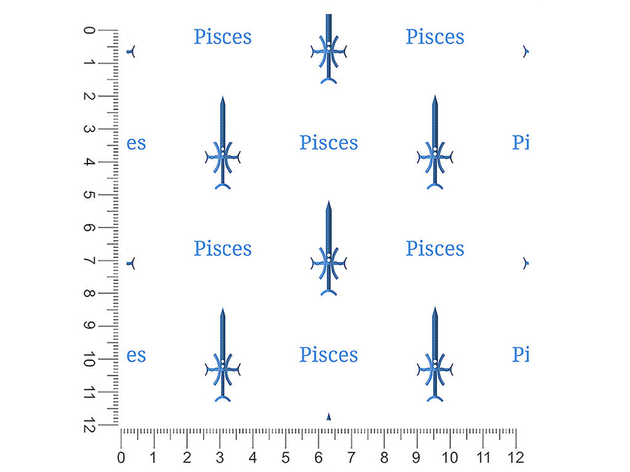 pisces swords astrology 1ft x 1ft Craft Sheets